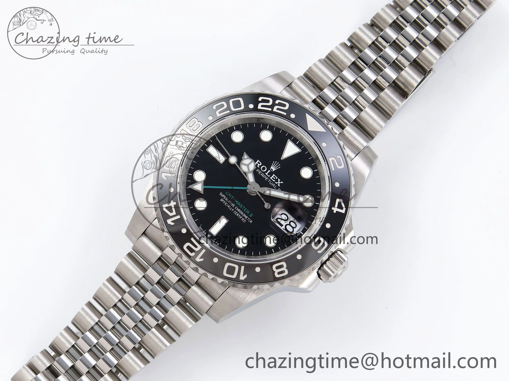GMT-Master II 126710 GRNR Blue Red Ceramic QF 1:1 Best Edition on Jubilee Bracelet VR3285 CHS FlexibleFit 1294