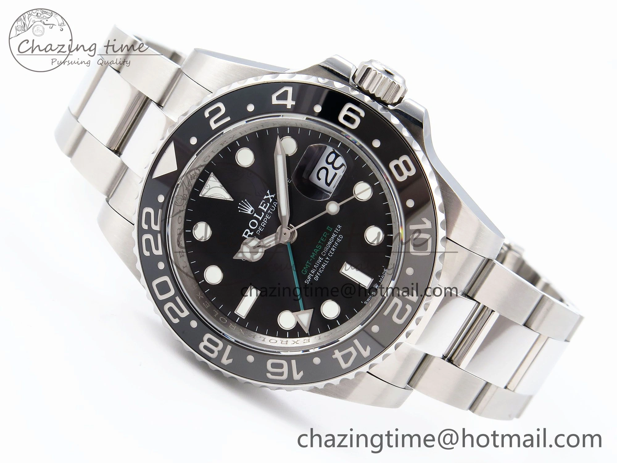 EyeCatching GMT-Master II 126710 GRNR Blue Red Ceramic QF 1:1 Best Edition on Oyster Bracelet VR3285 CHS 1298