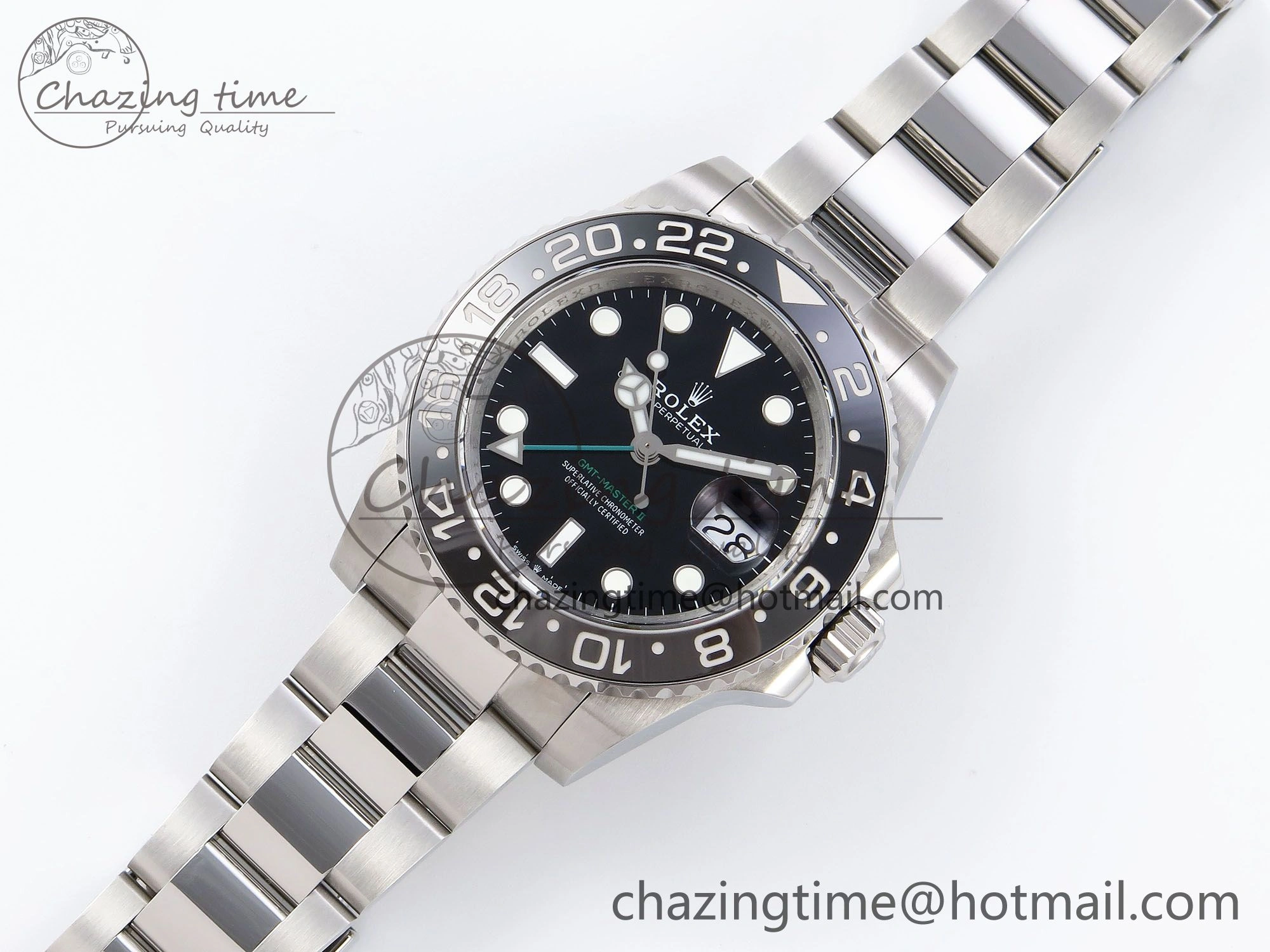EyeCatching GMT-Master II 126710 GRNR Blue Red Ceramic QF 1:1 Best Edition on Oyster Bracelet VR3285 CHS 1298