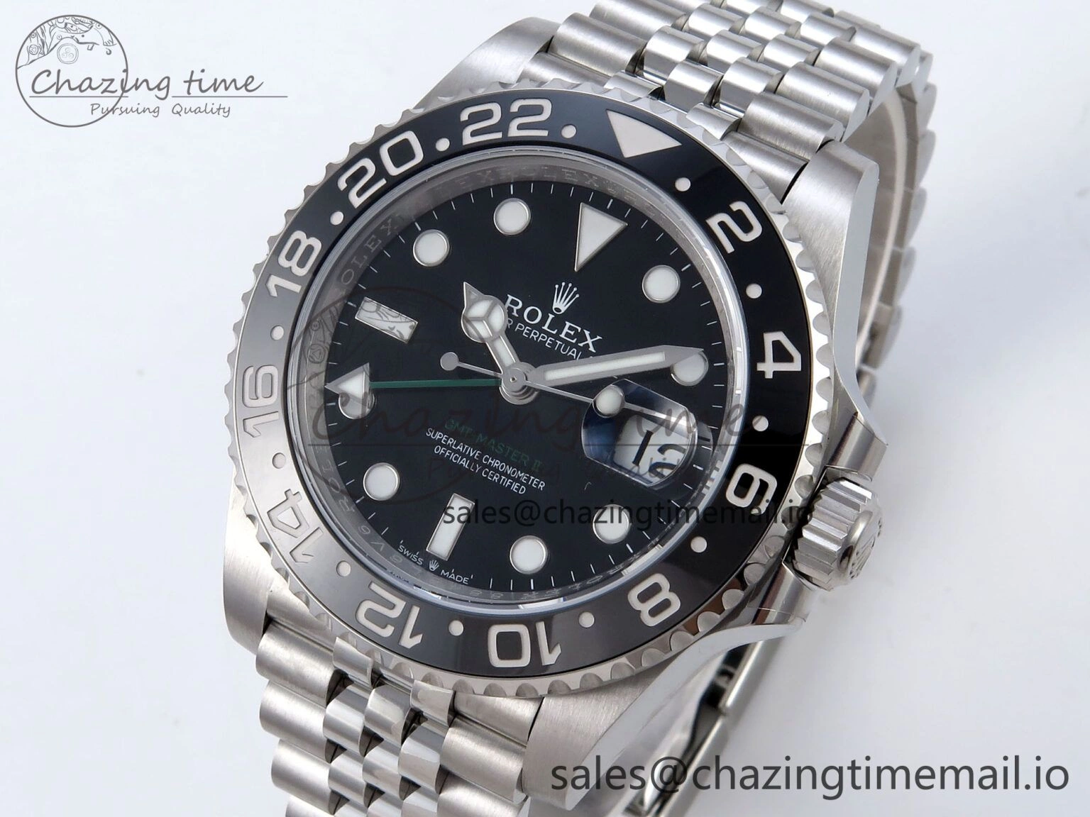 GMT Master II 126710 GRNR QF+ 1:1 Best Edition 904L Steel Black Dial on SS Bracelet SH QuickDry 861