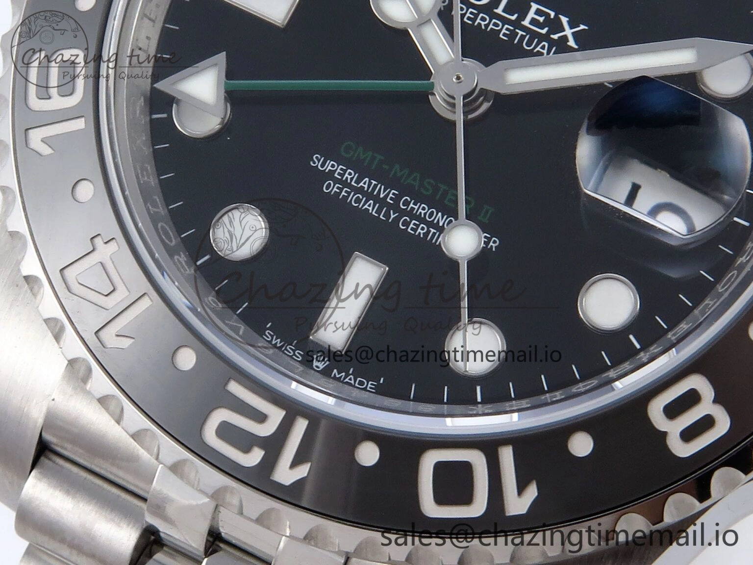 GMT Master II 126710 GRNR QF+ 1:1 Best Edition 904L Steel Black Dial on SS Bracelet SH QuickDry 861
