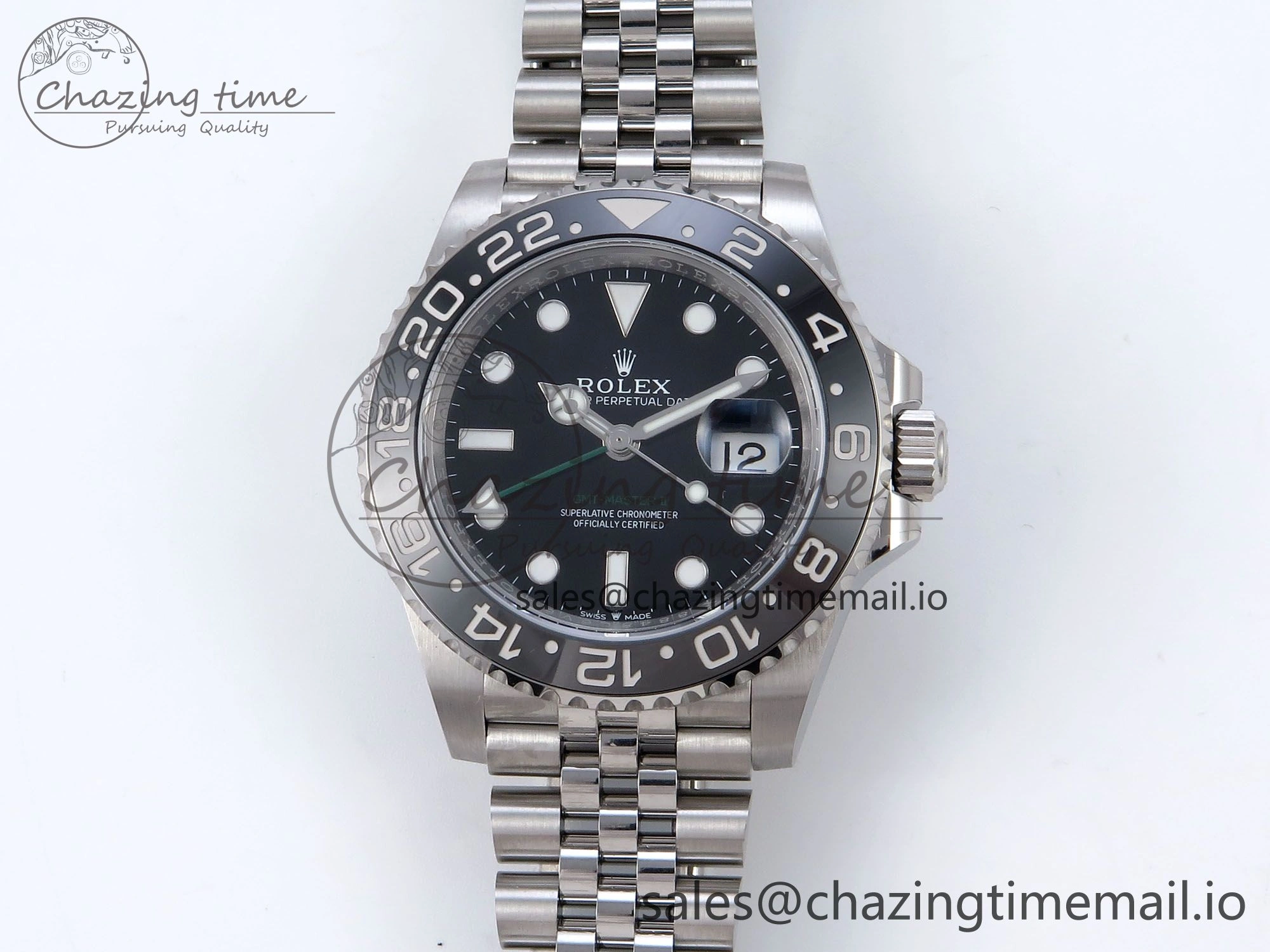 GMT Master II 126710 GRNR QF+ 1:1 Best Edition 904L Steel Black Dial on SS Bracelet SH QuickDry 861