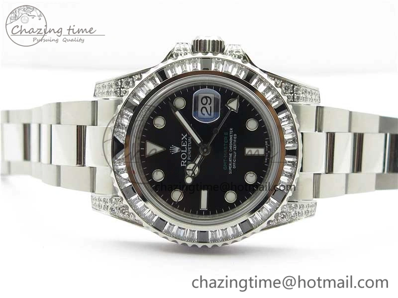 GMT Master II 126710 White Black T Crystal Bp Maker Best Edition Black Dial On SS Bracelet  3186 CHS Thermal 2914