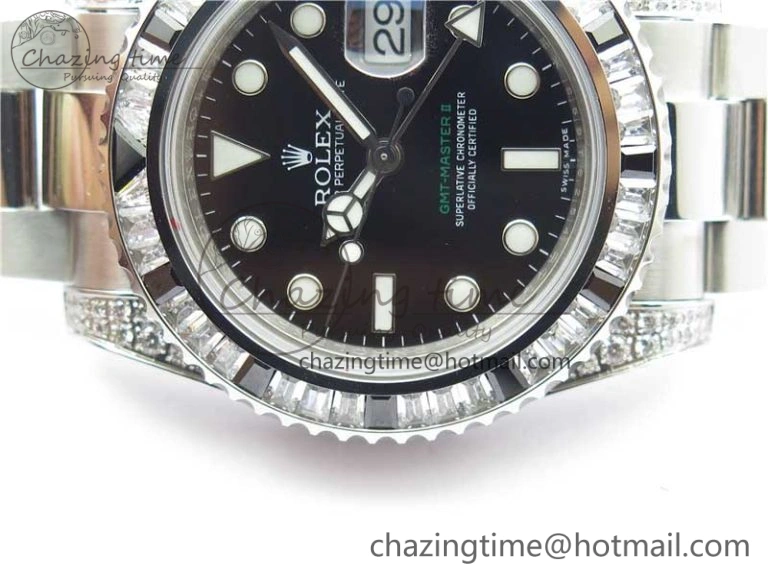 GMT Master II 126710 White Black T Crystal Bp Maker Best Edition Black Dial On SS Bracelet  3186 CHS Thermal 2914