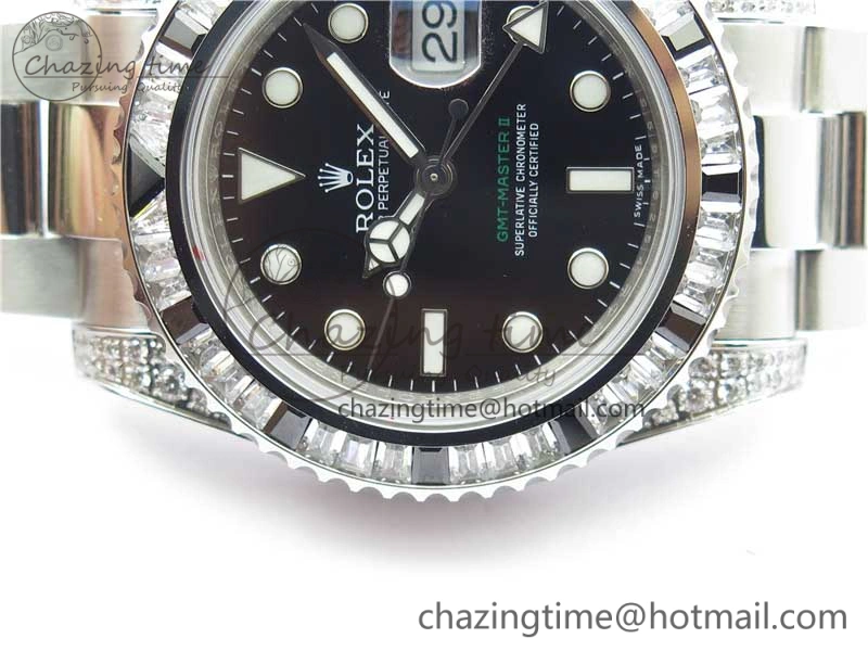 GMT Master II 126710 White Black T Crystal Bp Maker Best Edition Black Dial On SS Bracelet  3186 CHS Thermal 2914