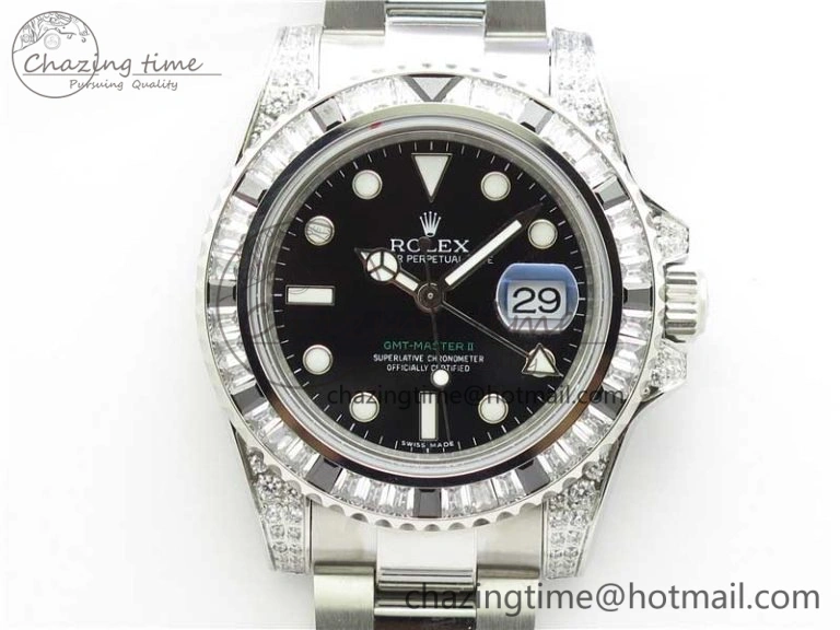 GMT Master II 126710 White Black T Crystal Bp Maker Best Edition Black Dial On SS Bracelet  3186 CHS Thermal 2914