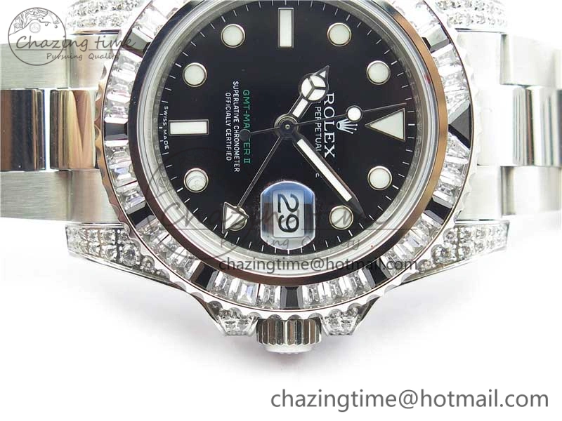 GMT Master II 126710 White Black T Crystal Bp Maker Best Edition Black Dial On SS Bracelet  3186 CHS Thermal 2914