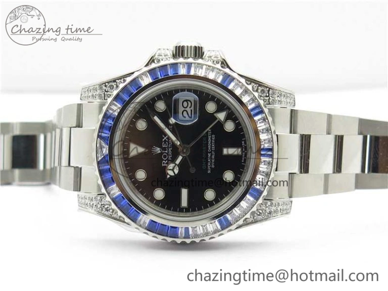 SmartChoice GMT Master II 126710 White Blue T Crystal Bp Maker Best Edition Black Dial On SS Bracelet  3186 CHS 2916