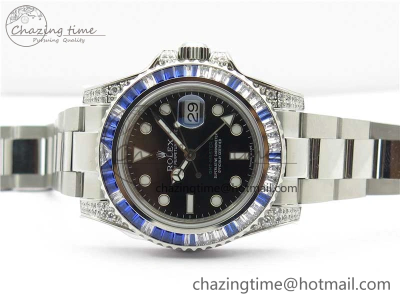 SmartChoice GMT Master II 126710 White Blue T Crystal Bp Maker Best Edition Black Dial On SS Bracelet  3186 CHS 2916