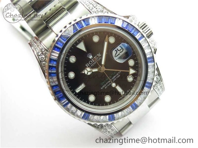SmartChoice GMT Master II 126710 White Blue T Crystal Bp Maker Best Edition Black Dial On SS Bracelet  3186 CHS 2916