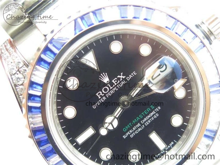 SmartChoice GMT Master II 126710 White Blue T Crystal Bp Maker Best Edition Black Dial On SS Bracelet  3186 CHS 2916