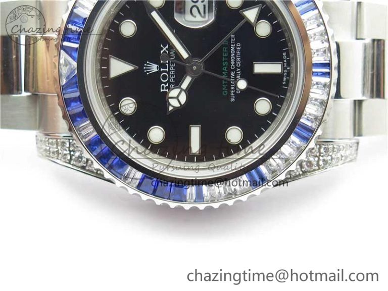 SmartChoice GMT Master II 126710 White Blue T Crystal Bp Maker Best Edition Black Dial On SS Bracelet  3186 CHS 2916