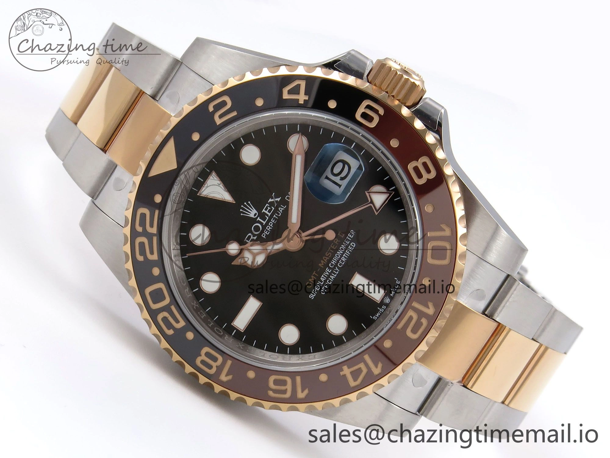 Trendsetting GMT Master II 126711 CHNR 904L EWEF 1:1 Best Edition on SS RG Oyster Bracelet SH3285 CHS 1064