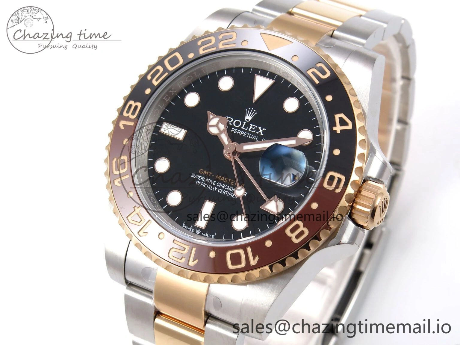 Trendsetting GMT Master II 126711 CHNR 904L EWEF 1:1 Best Edition on SS RG Oyster Bracelet SH3285 CHS 1064