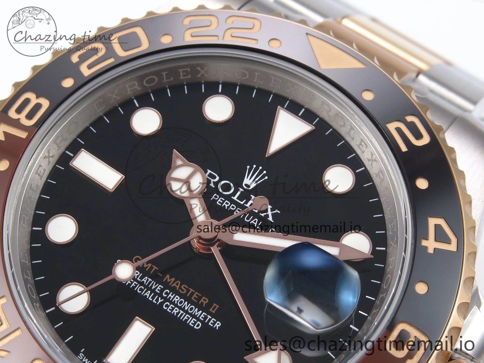 Trendsetting GMT Master II 126711 CHNR 904L EWEF 1:1 Best Edition on SS RG Oyster Bracelet SH3285 CHS 1064