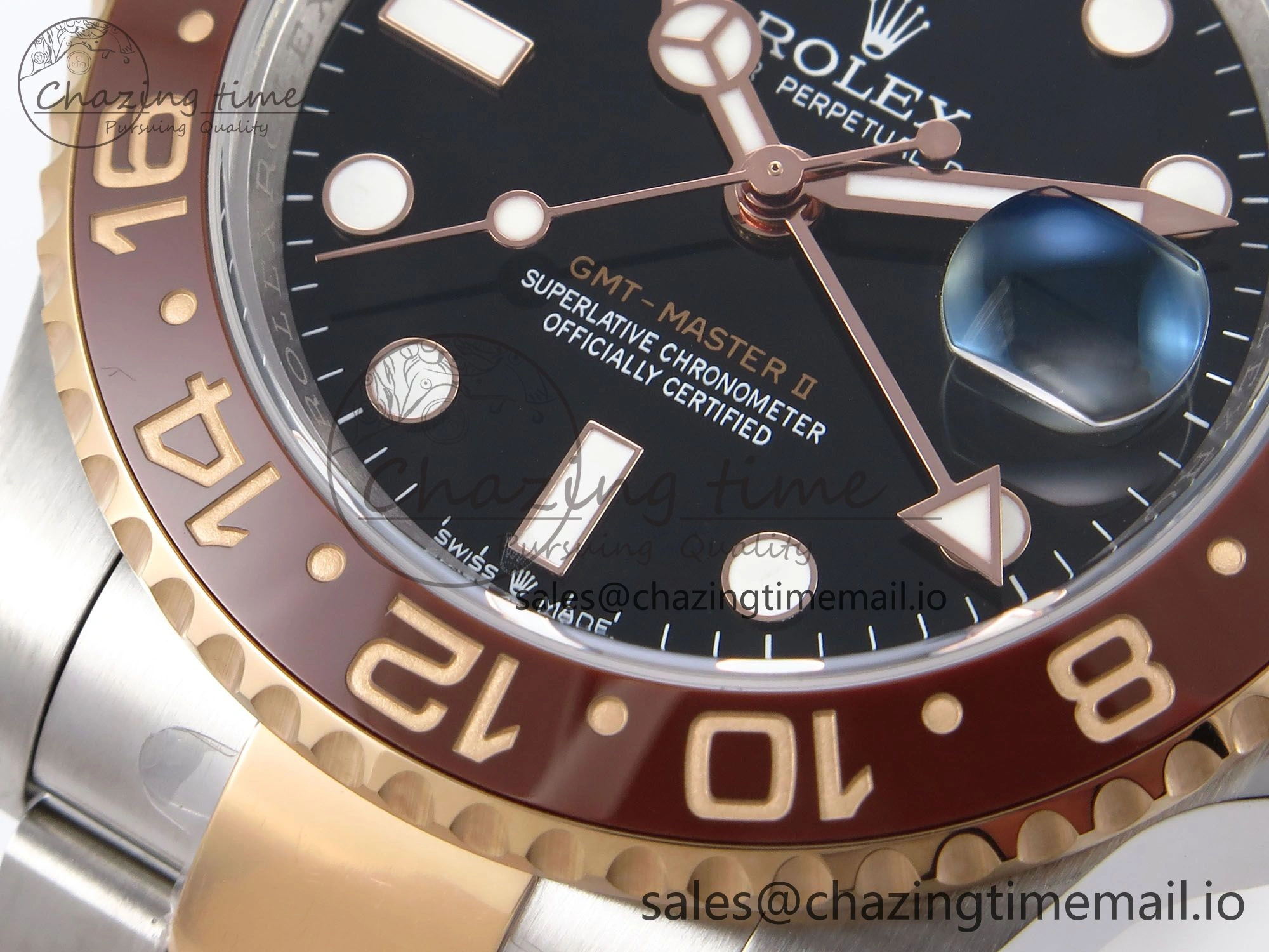 Trendsetting GMT Master II 126711 CHNR 904L EWEF 1:1 Best Edition on SS RG Oyster Bracelet SH3285 CHS 1064