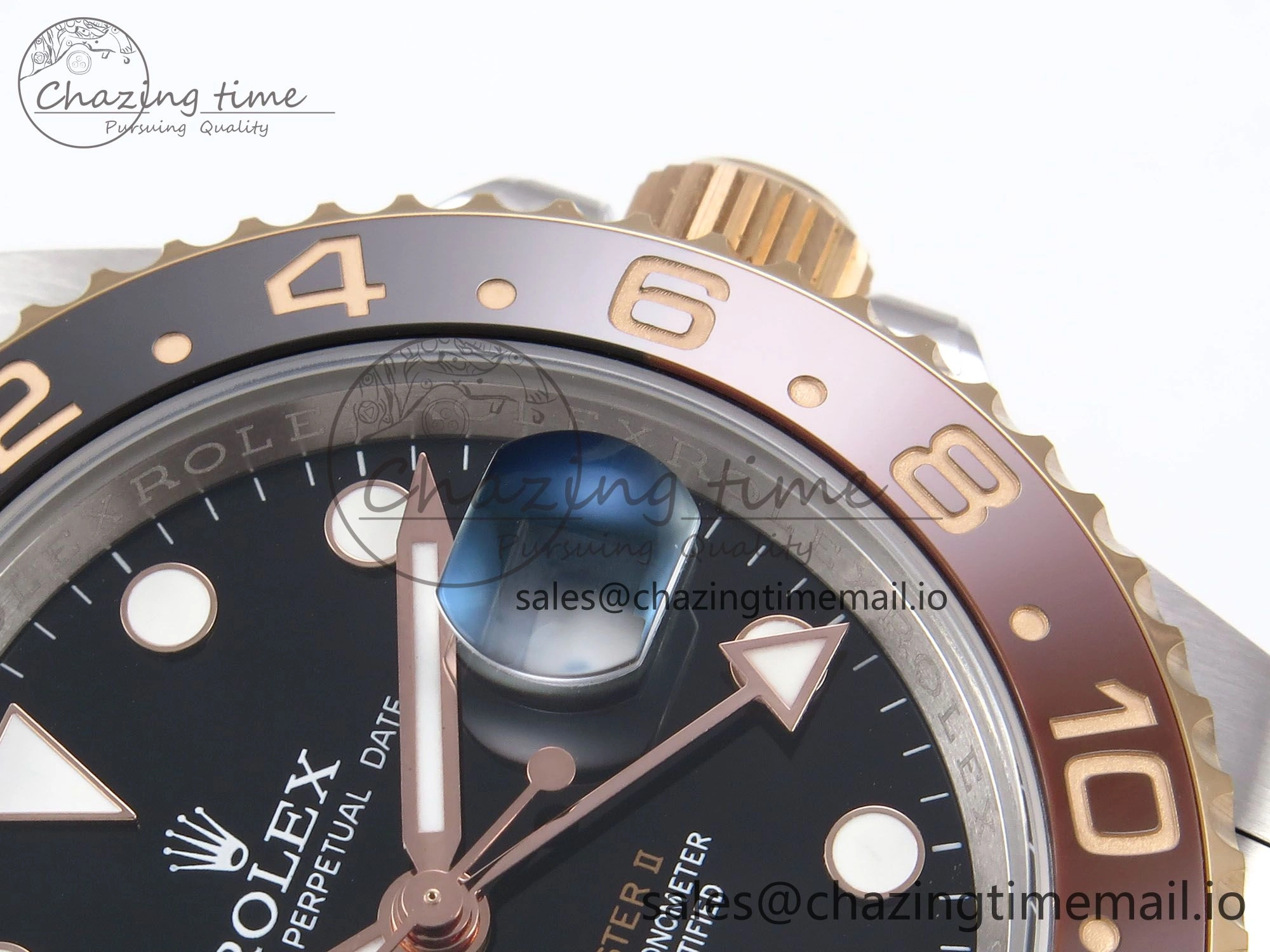 Trendsetting GMT Master II 126711 CHNR 904L EWEF 1:1 Best Edition on SS RG Oyster Bracelet SH3285 CHS 1064
