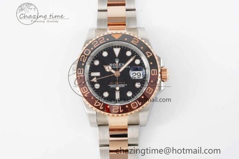 GMT Master II 126711 CHNR 904L SS APF 1:1 Best Edition on SS RG Bracelet VR3285 CHS Timeless 2039