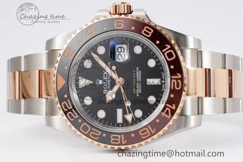 GMT Master II 126711 CHNR 904L SS APF 1:1 Best Edition on SS RG Bracelet VR3285 CHS Timeless 2039