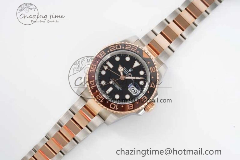 GMT Master II 126711 CHNR 904L SS APF 1:1 Best Edition on SS RG Bracelet VR3285 CHS Timeless 2039