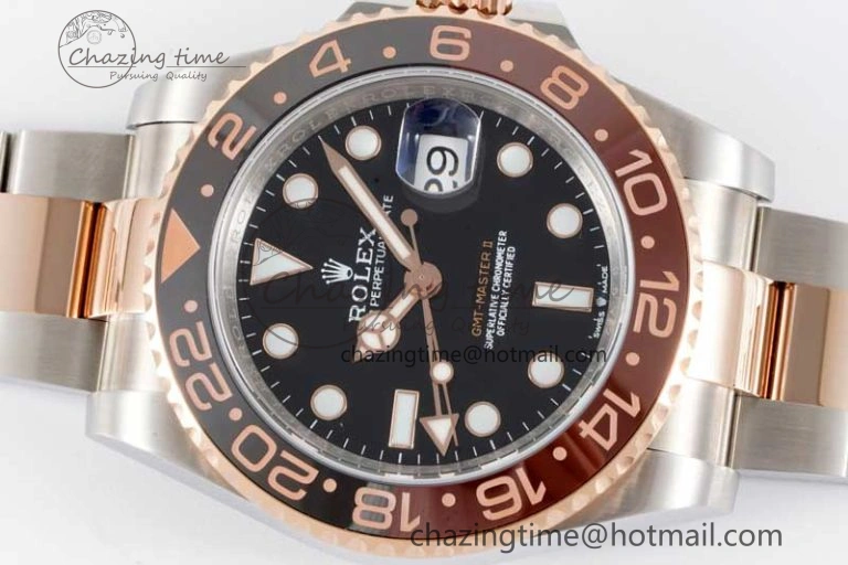 GMT Master II 126711 CHNR 904L SS APF 1:1 Best Edition on SS RG Bracelet VR3285 CHS Timeless 2039