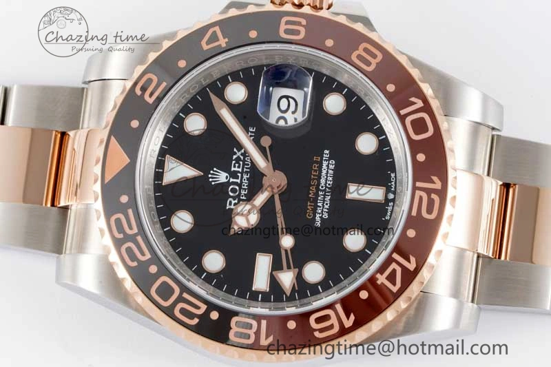GMT Master II 126711 CHNR 904L SS APF 1:1 Best Edition on SS RG Bracelet VR3285 CHS Timeless 2039