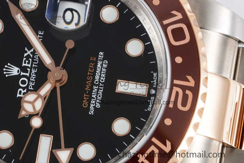 GMT Master II 126711 CHNR 904L SS APF 1:1 Best Edition on SS RG Bracelet VR3285 CHS Timeless 2039