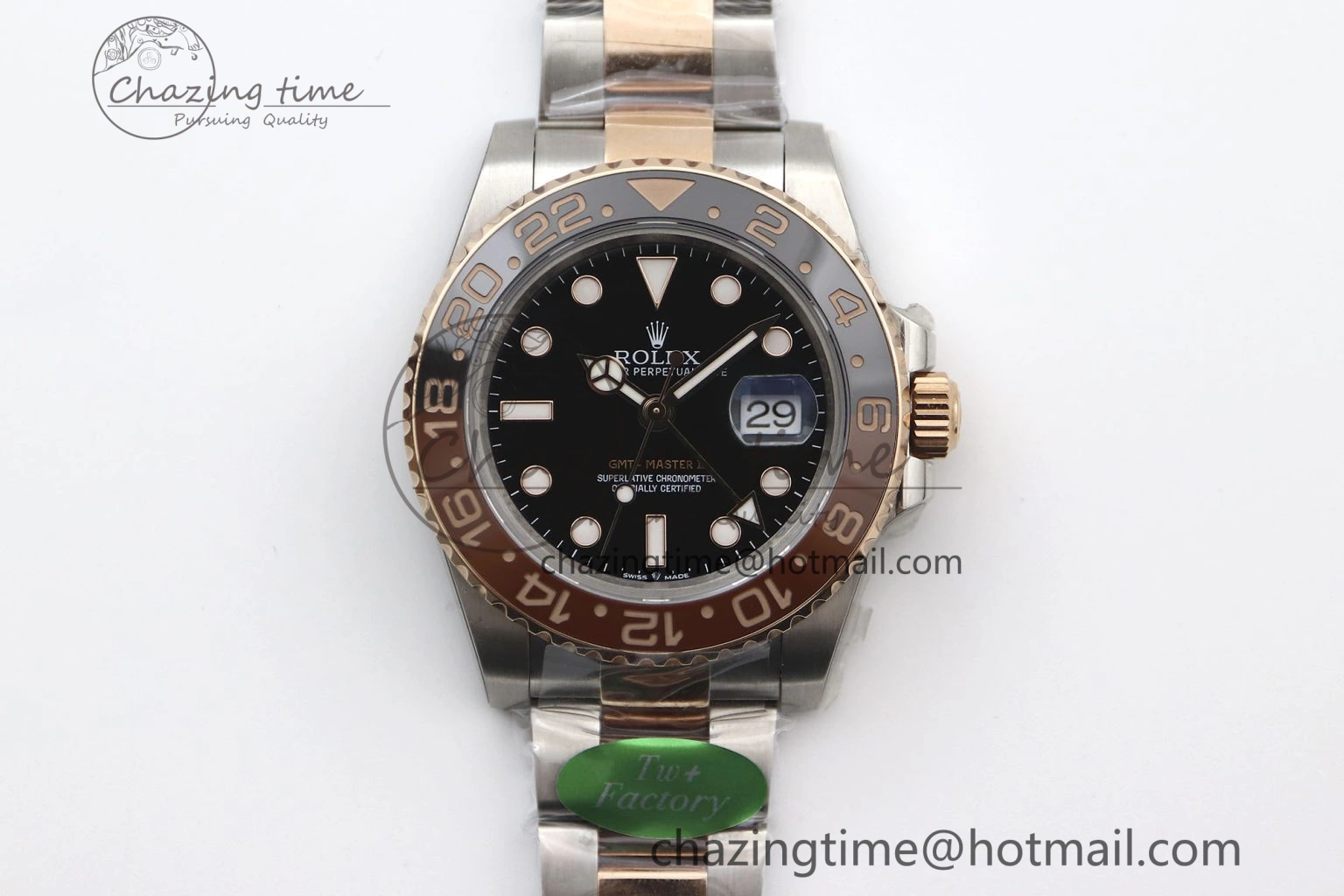 Bold GMT Master II 126711 CHNR 904L SS TW+ 1:1 Best Edition on SS RG Bracelet VR3186 CHS 1976