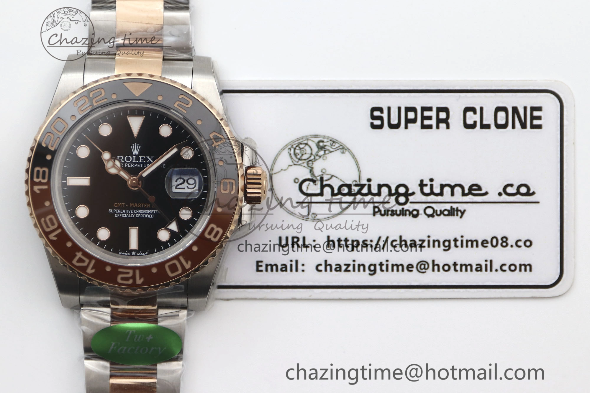 Bold GMT Master II 126711 CHNR 904L SS TW+ 1:1 Best Edition on SS RG Bracelet VR3186 CHS 1976