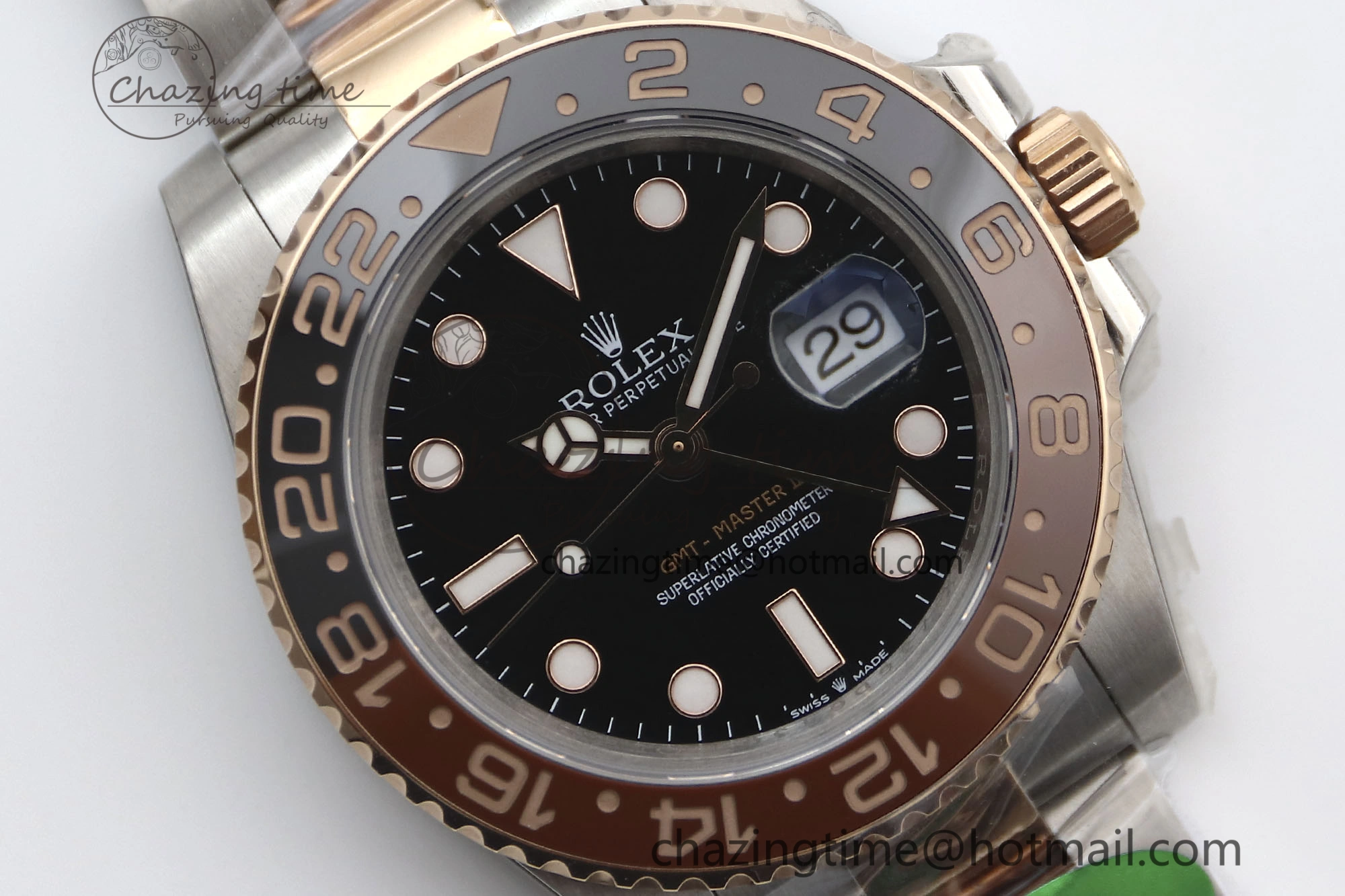 Bold GMT Master II 126711 CHNR 904L SS TW+ 1:1 Best Edition on SS RG Bracelet VR3186 CHS 1976