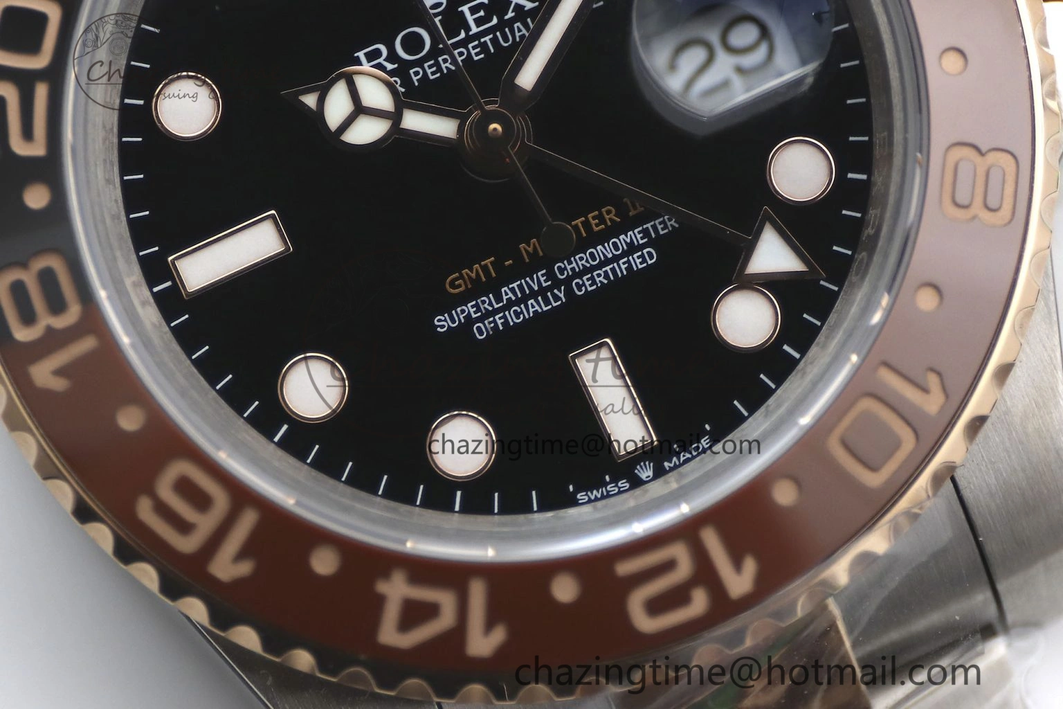 Bold GMT Master II 126711 CHNR 904L SS TW+ 1:1 Best Edition on SS RG Bracelet VR3186 CHS 1976