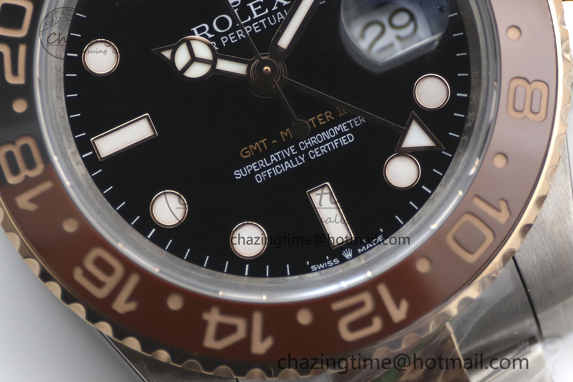 Bold GMT Master II 126711 CHNR 904L SS TW+ 1:1 Best Edition on SS RG Bracelet VR3186 CHS 1976