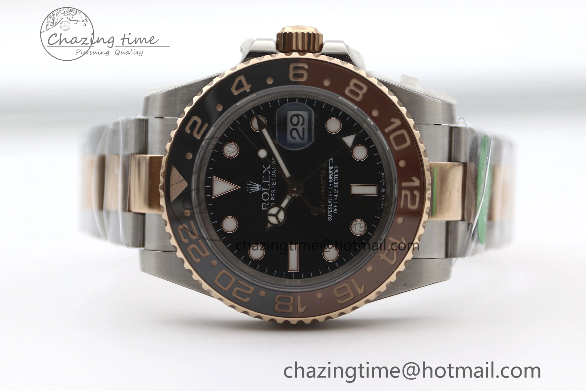 Bold GMT Master II 126711 CHNR 904L SS TW+ 1:1 Best Edition on SS RG Bracelet VR3186 CHS 1976