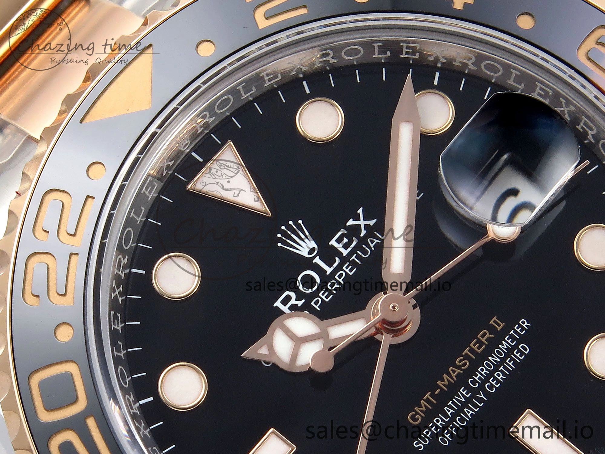 Sleek GMT-Master II 126711 CHNR ARF 1:1 Best Edition on Black Dial SS RG Bracelet Super Clone SH3285 CHS (Gain Weight) 1317