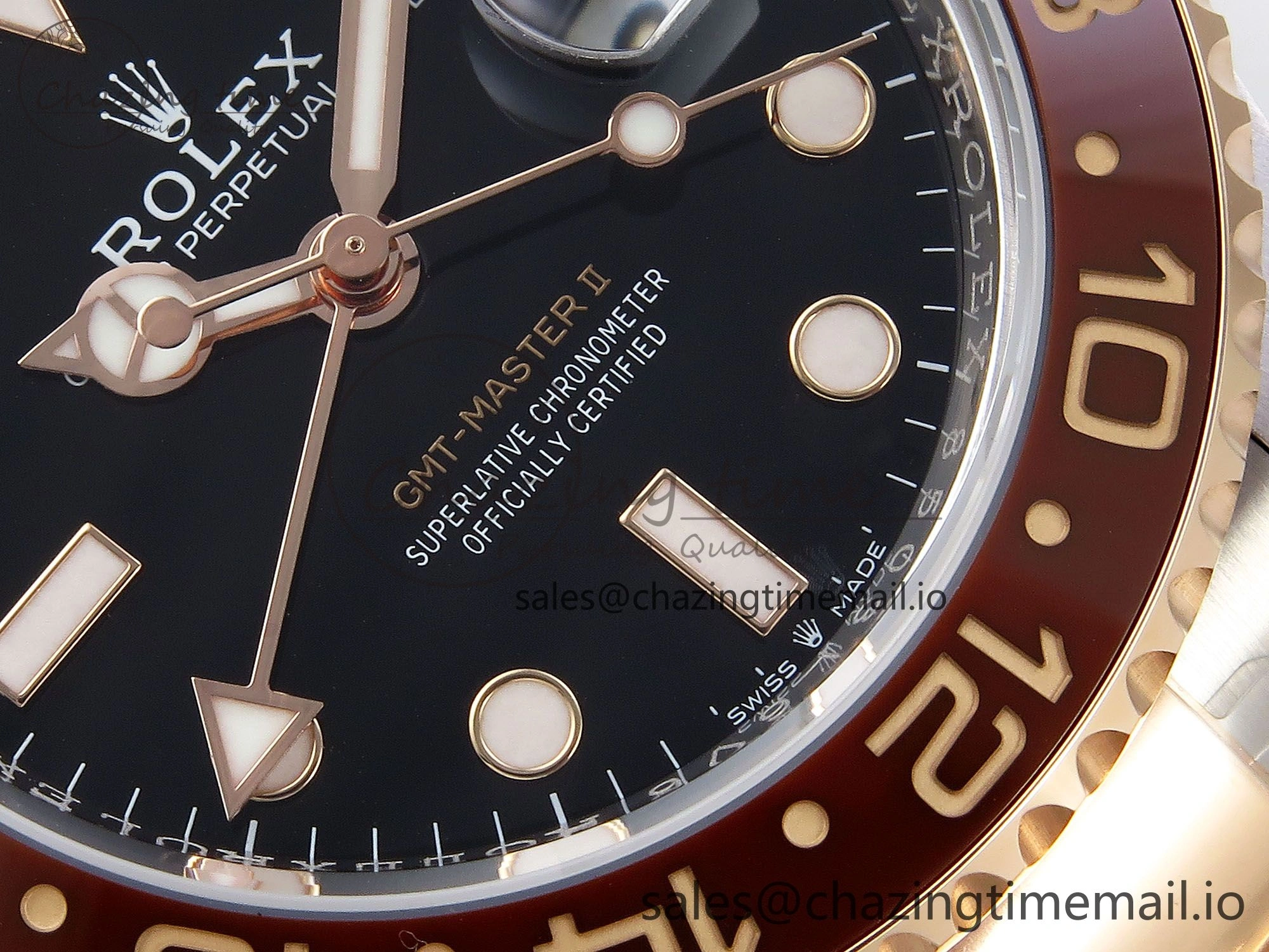 Sleek GMT-Master II 126711 CHNR ARF 1:1 Best Edition on Black Dial SS RG Bracelet Super Clone SH3285 CHS (Gain Weight) 1317