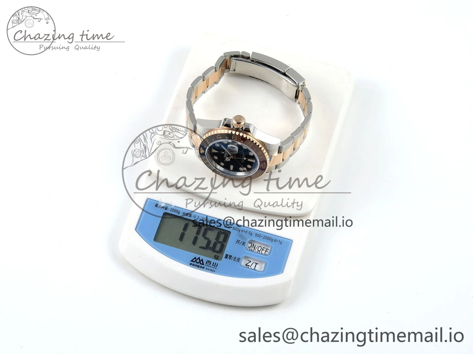 Sleek GMT-Master II 126711 CHNR ARF 1:1 Best Edition on Black Dial SS RG Bracelet Super Clone SH3285 CHS (Gain Weight) 1317