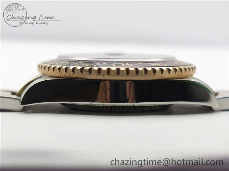 GMT Master II 126711 CHNR Black Brown Ceramic 316L Steel GMF 1:1 Best Edition Black Dial on SS RG Bracelet A BestValue 2963