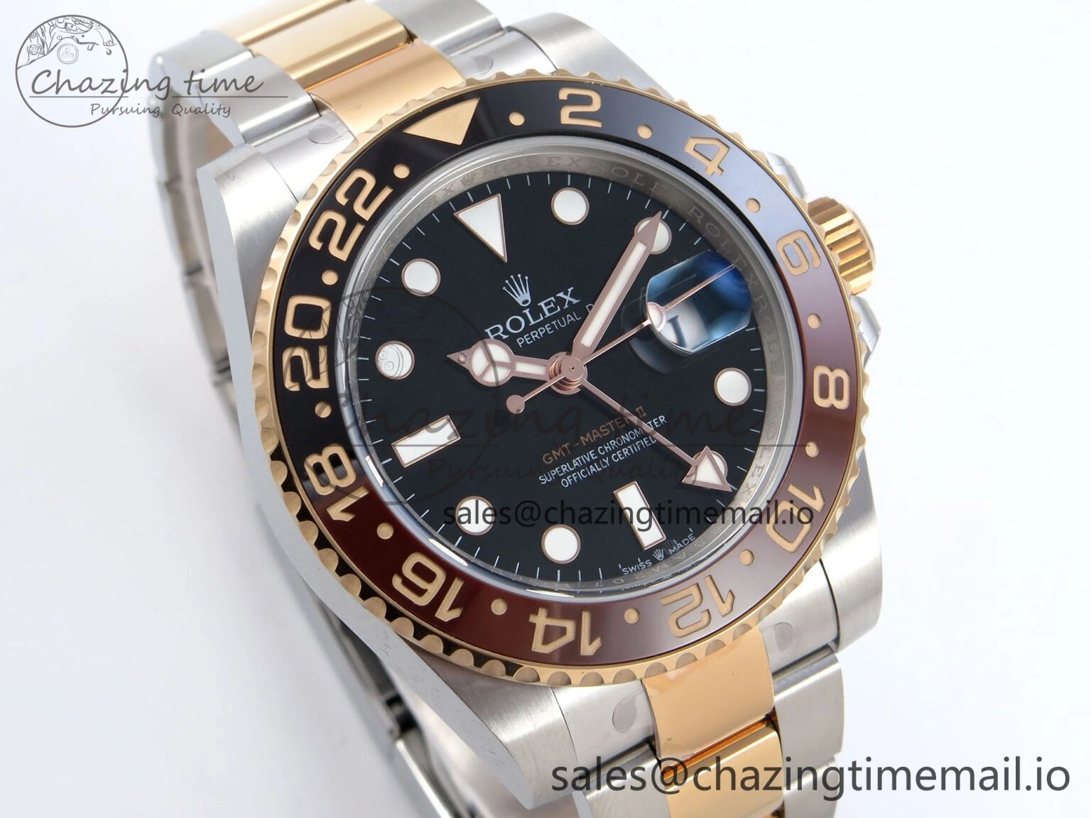 GMT-Master II 126711 CHNR Black Brown Ceramic 904L Steel EWE 1:1 Best Edition on Oyster Strap EWE3285 V TechFriendly 819