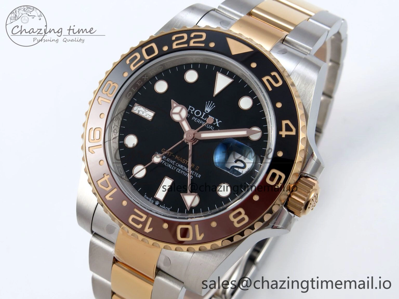 GMT-Master II 126711 CHNR Black Brown Ceramic 904L Steel EWE 1:1 Best Edition on Oyster Strap EWE3285 V TechFriendly 819