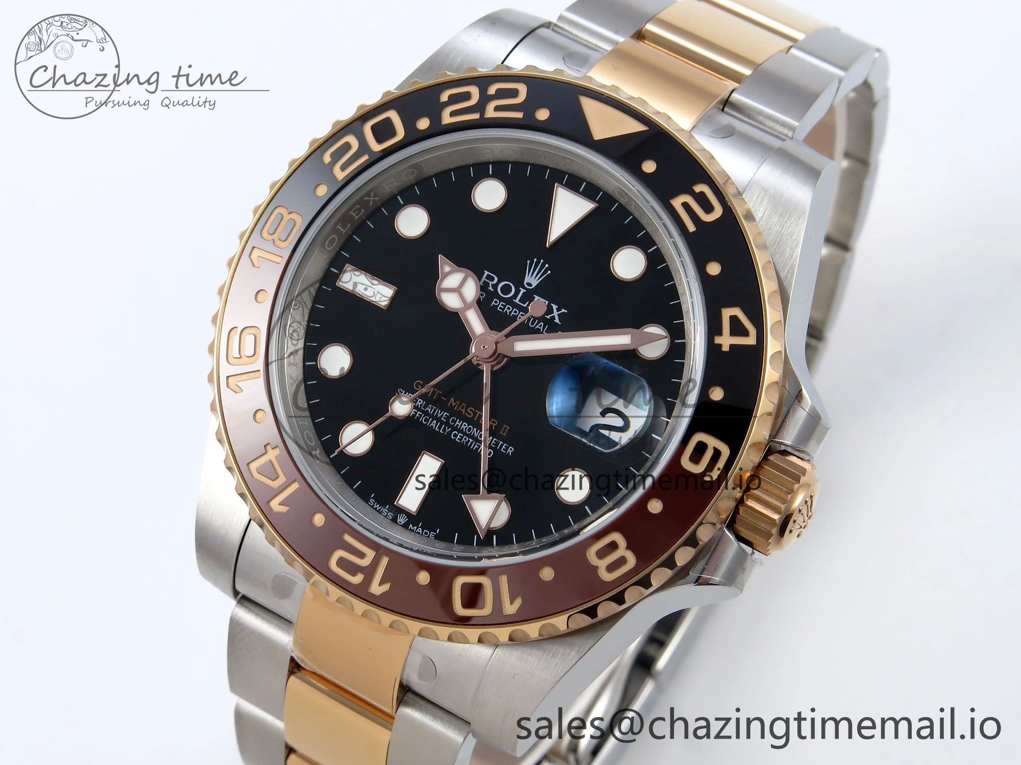 GMT-Master II 126711 CHNR Black Brown Ceramic 904L Steel EWE 1:1 Best Edition on Oyster Strap EWE3285 V TechFriendly 819