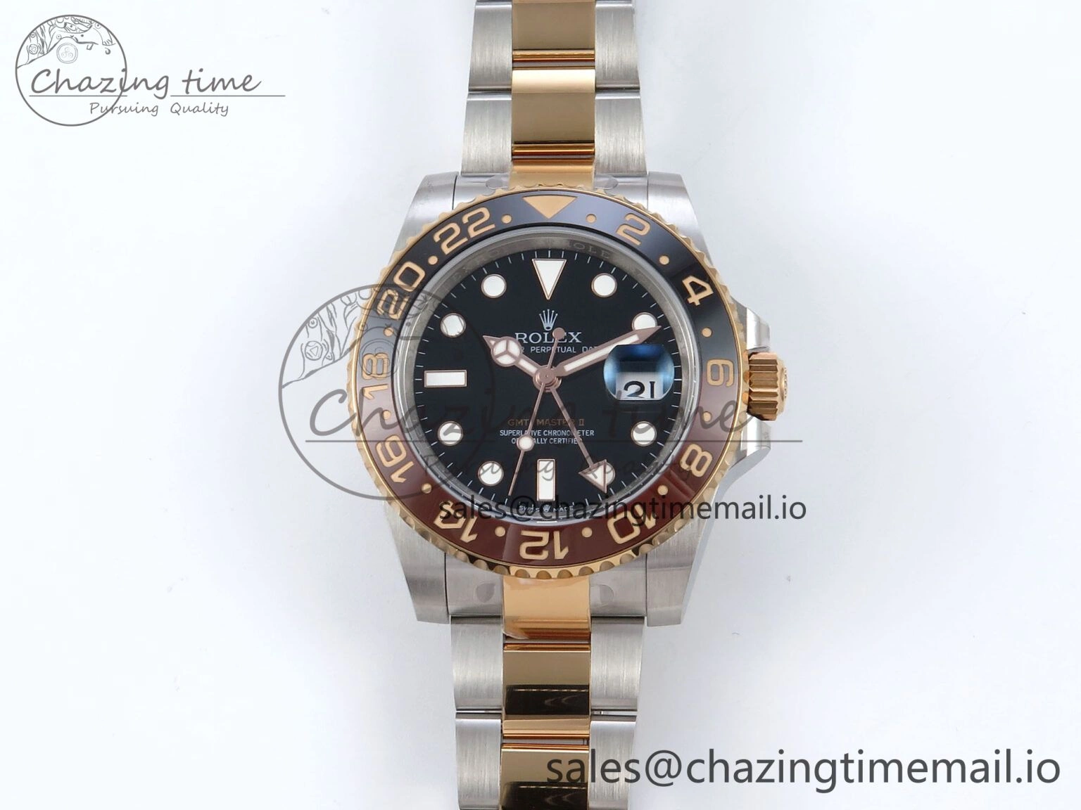 GMT-Master II 126711 CHNR Black Brown Ceramic 904L Steel EWE 1:1 Best Edition on Oyster Strap EWE3285 V TechFriendly 819