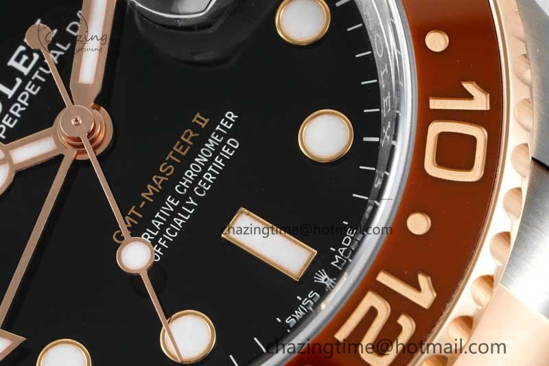 Sophisticated GMT-Master II 126711 CHNR Black Brown Ceramic Clean Factory 1:1 Best Edition on SS RG Bracelet VR 2108
