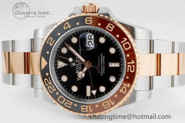 Sophisticated GMT-Master II 126711 CHNR Black Brown Ceramic Clean Factory 1:1 Best Edition on SS RG Bracelet VR 2108