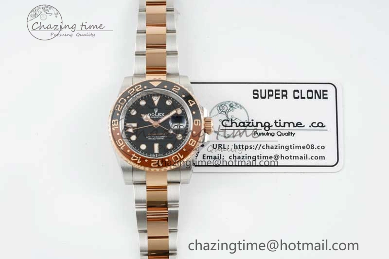 Sophisticated GMT-Master II 126711 CHNR Black Brown Ceramic Clean Factory 1:1 Best Edition on SS RG Bracelet VR 2108