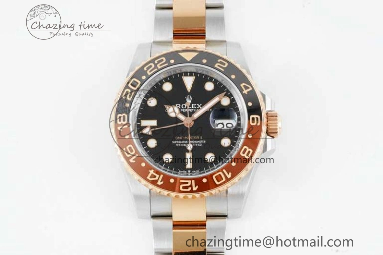 Sophisticated GMT-Master II 126711 CHNR Black Brown Ceramic Clean Factory 1:1 Best Edition on SS RG Bracelet VR 2108