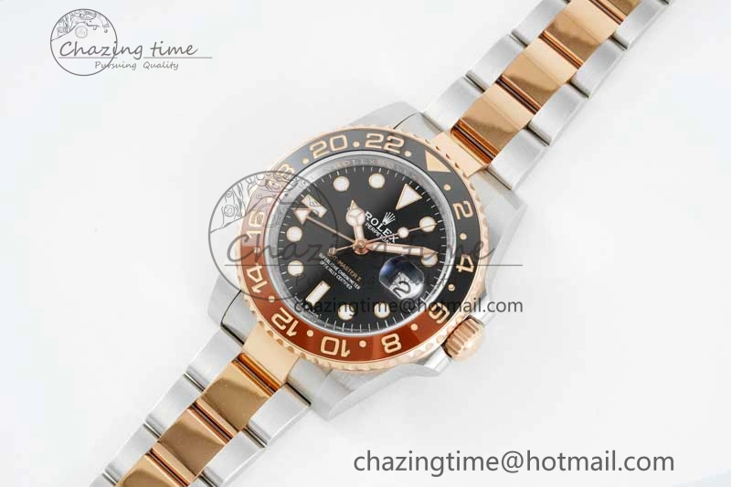 Sophisticated GMT-Master II 126711 CHNR Black Brown Ceramic Clean Factory 1:1 Best Edition on SS RG Bracelet VR 2108
