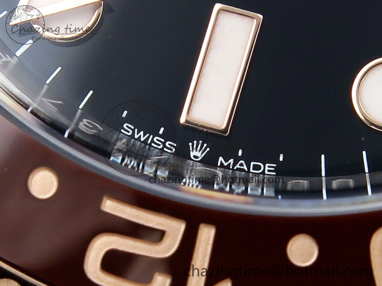 GMT-Master II 126711 CHNR Black Brown Ceramic Clean Factory Best Edition on SS RG Bracelet DD3285 CHS Sleek 2010