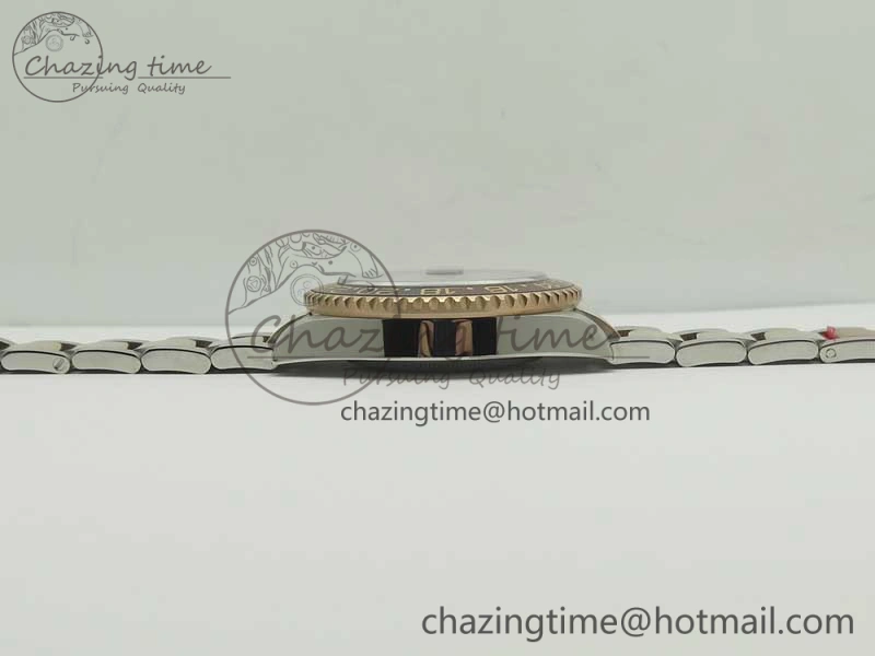 GMT-Master II 126711CHNR Black Brown Ceramic Bezel SS RG BP Best Edition Black Dial on SS RG Bracelet EasyMatch 3365