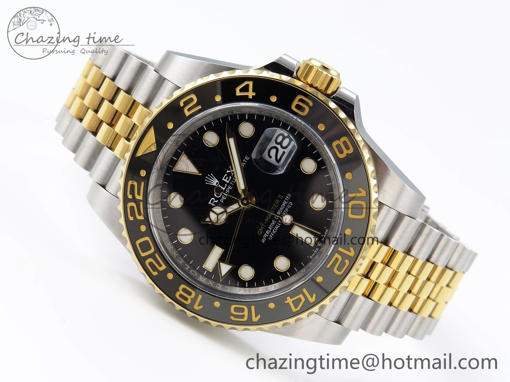 Durable GMT Master II 126713 904L SS Clean Factory 1:1 Best Edition Black Dial on Jubilee Bracelet DD 1680