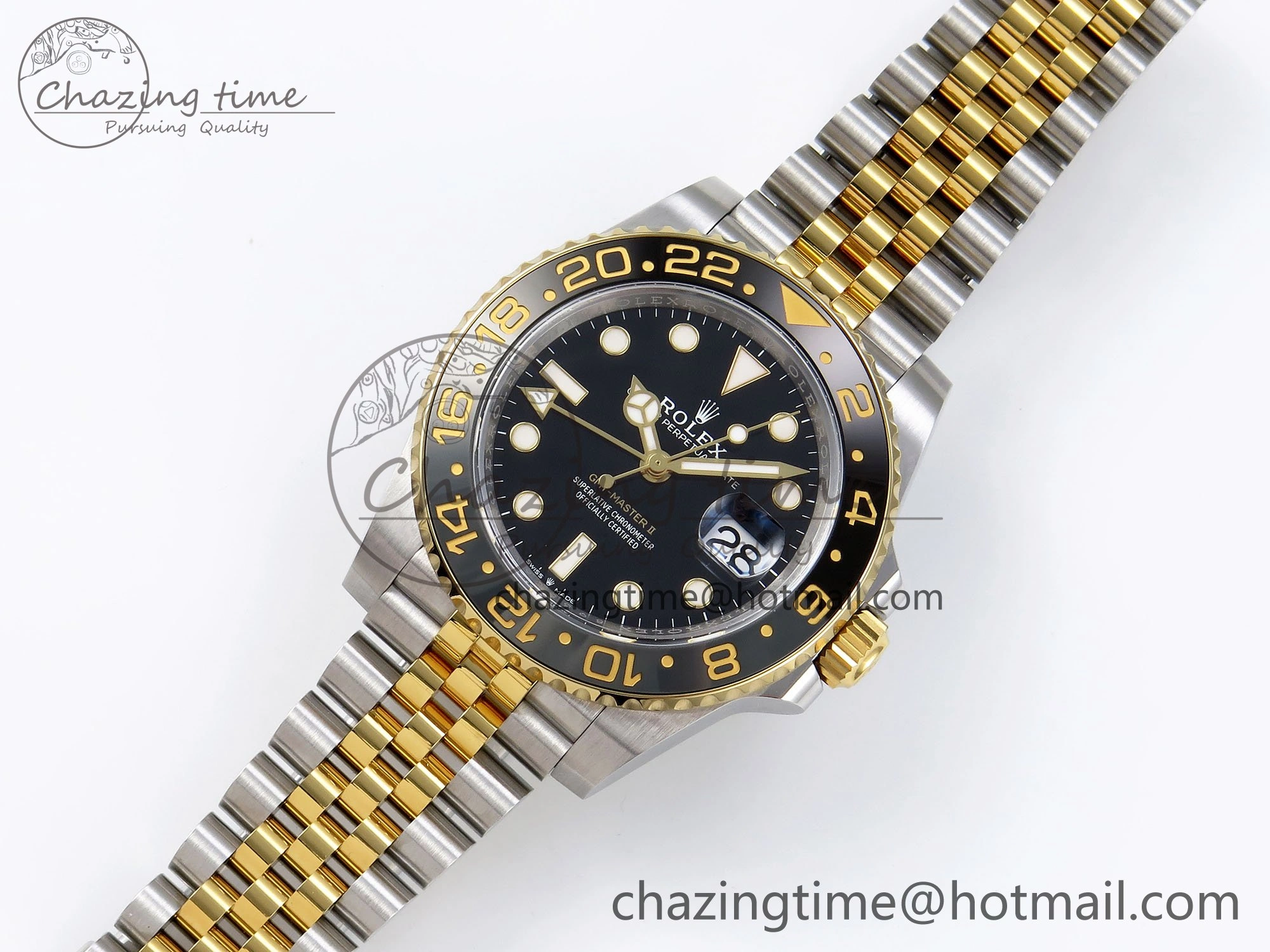 Durable GMT Master II 126713 904L SS Clean Factory 1:1 Best Edition Black Dial on Jubilee Bracelet DD 1680